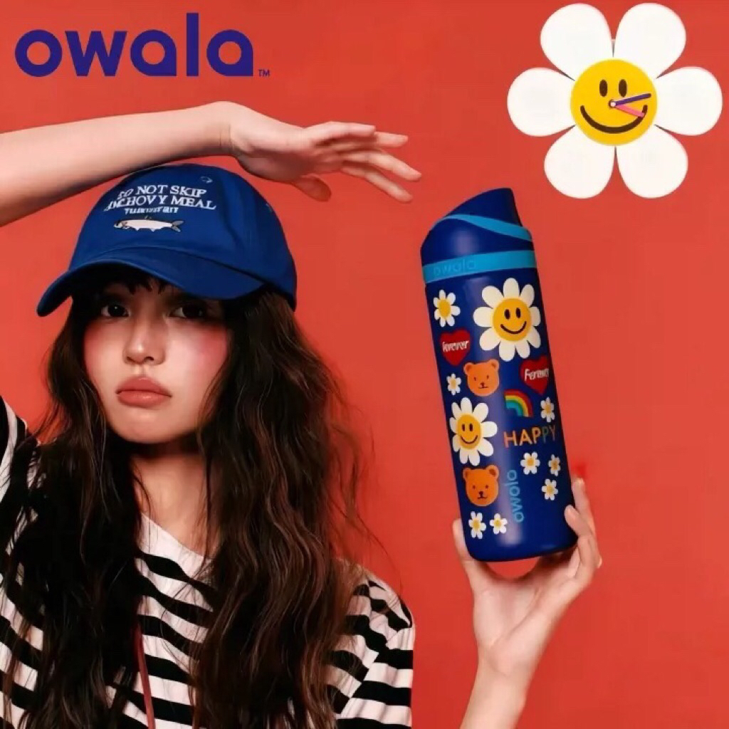 [พร้อมส่ง🇹🇭] กระบอกน้ำสแตนเลสเก็บร้อน/เย็น Owala Freesip*ใบใหญ่* 24-32oz.