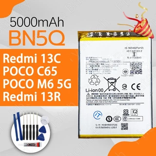 แบตเตอรี่โทรศัพท์มือถือ Redmi 13C/13R / POCO C65/M6 5Gแบตคุณภาพสูง BN5Q ความจุสูง5000mAh งาน ประกัน1ปี