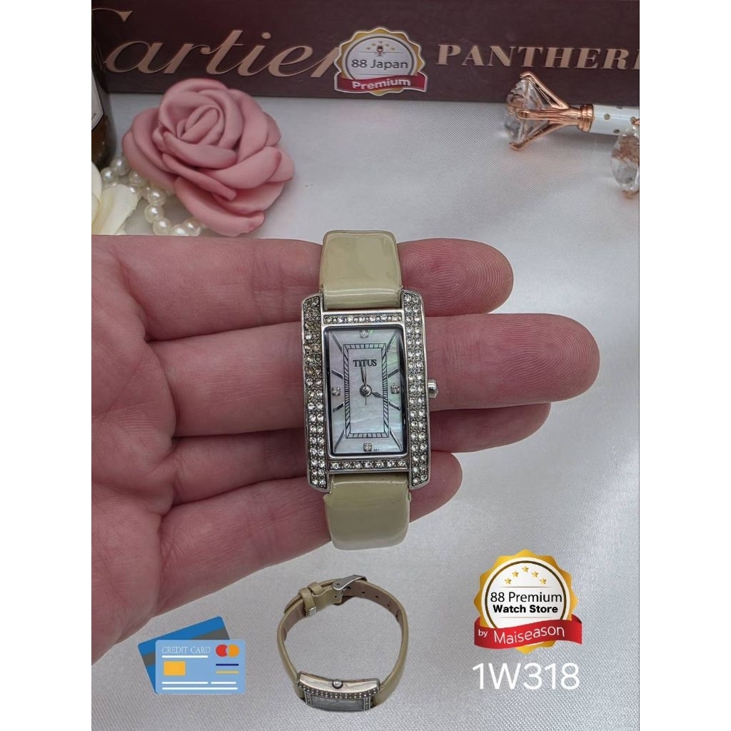 ⌚ TITUS | SWISS🇨🇭นาฬิกาแบรนด์แท้มือสองสวย ดีไซน์ทรงเหลี่ยมคลาสสิก