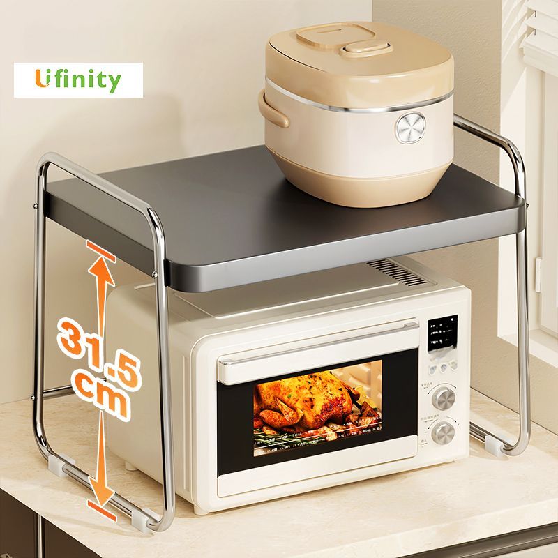 Lifinity ชั้นวางไมโครเวฟ โครงสร้างแข็งแรง ทำจากสแตนเลส ชั้นวางจัดเก็บของ ประหยัดพื้นที่