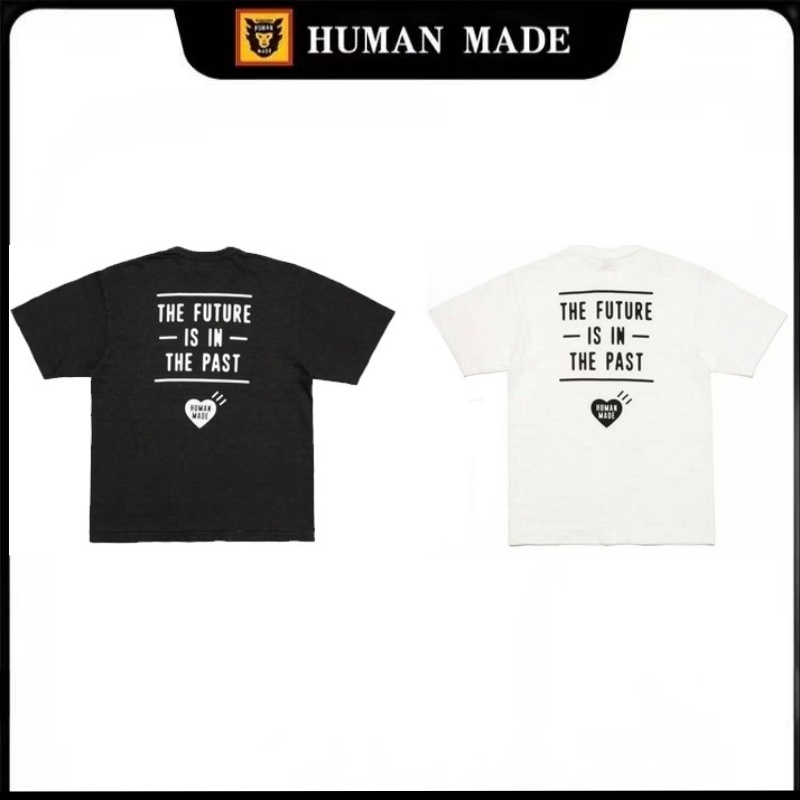 『 Human Made 』🇯🇵 พร้อมส่ง/ เสื้อ human made มีกระเป๋าที่หน้าอก การพิมพ์ตัวอักษร แขนสั้น