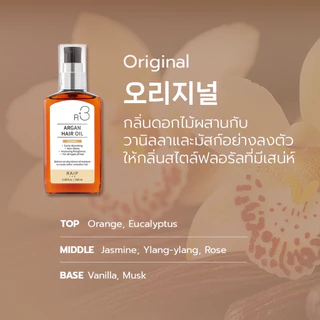 ORIGINAL - RAIP LAB R3 ARGAN HAIR OIL ออยบำรุงผมตัวดังจากเกาหลี กลิ่นหอมติดทน ผมไม่มัน