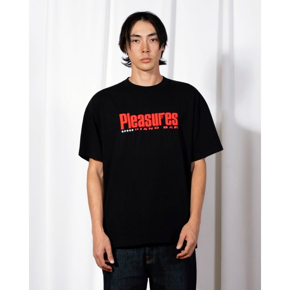 PLEASURES P25W071 PIANO BAR T-SHIRT BLACK — صورة 3