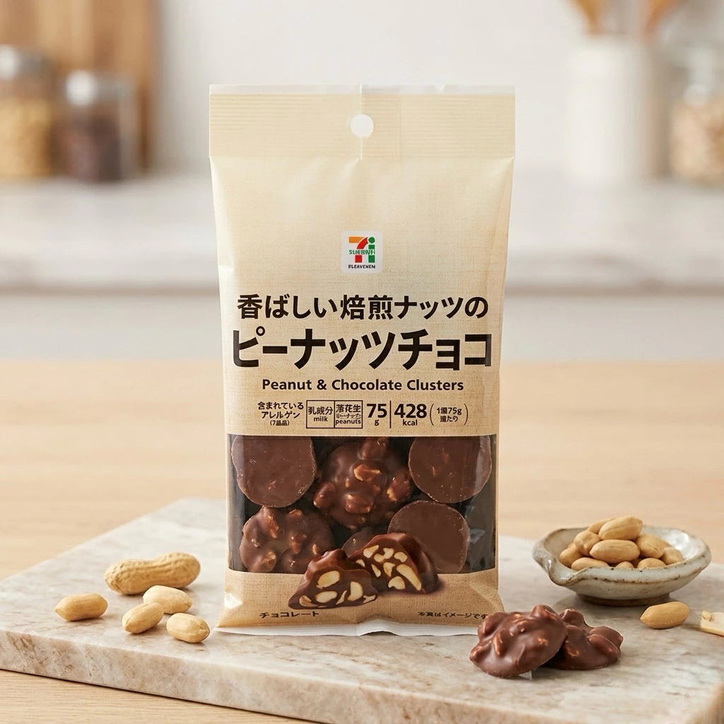 พร้อมส่งในไทย Peanut & Chocolate Clusters ของทานเล่นยอดฮิตจาก7-11 ญี่ปุ่น