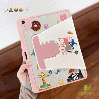 CKYZ ⚡พร้อมส่ง⚡เคสไอแพด Gen9 Air6 Air7 ที่ใส่ปากกา Zootopia เคสiPadหมุน 360° Gen11 Gen10 Pro11/13