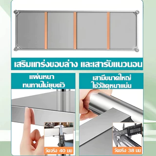 【COD】โต๊ะสแตนเลส ใช้ในบ้าน ฟังก์ชั่นหลากหลาย ขนาด 80/100/120/150CM ส่งฟรีทั่วประเทศ Stainless Steel Table