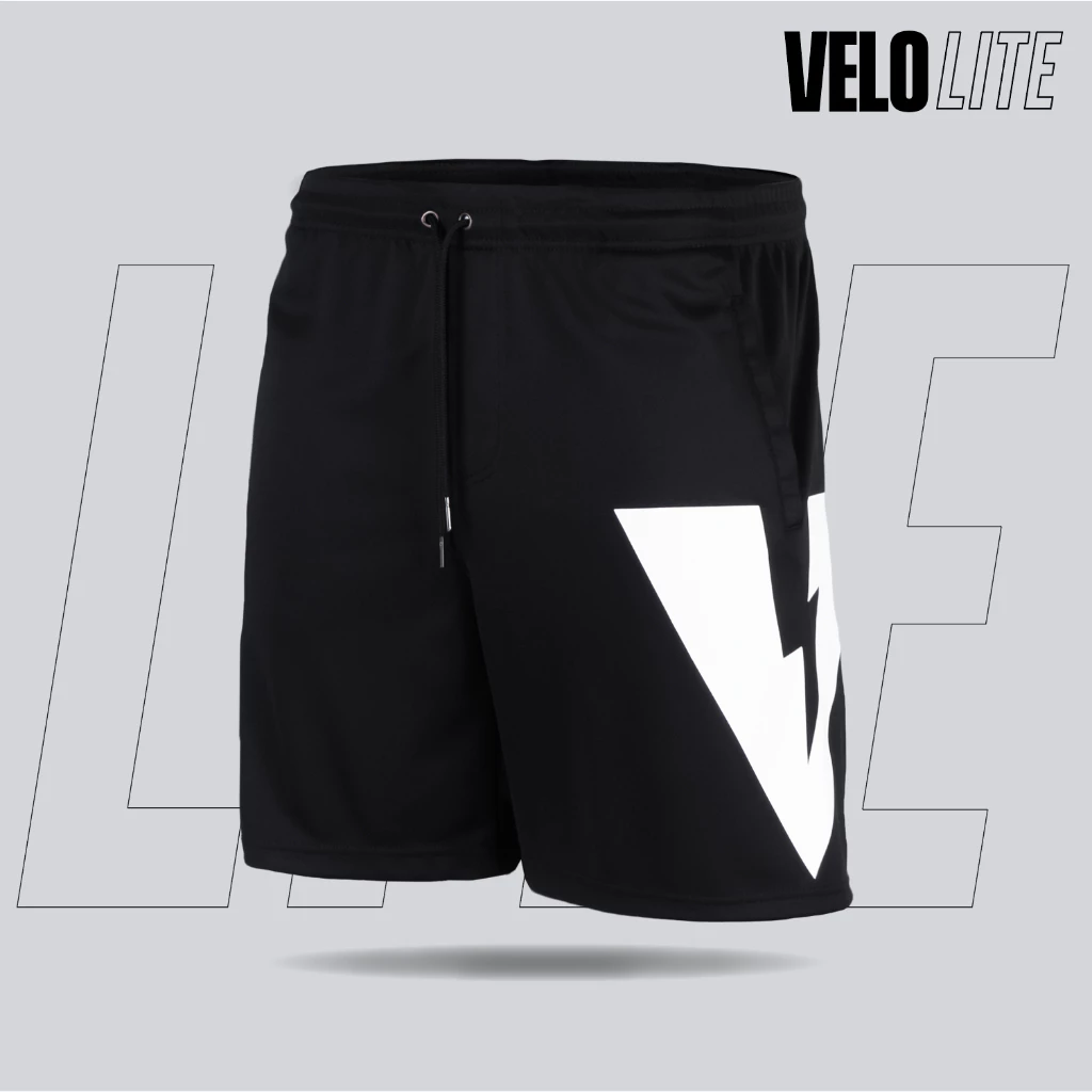 VOLT กางเกงขาสั้น สีดำ เนื้อผ้าน้ำหนักเบา กีฬา ออกกำลังกาย 001 VELO LITE SHORTS BLACK