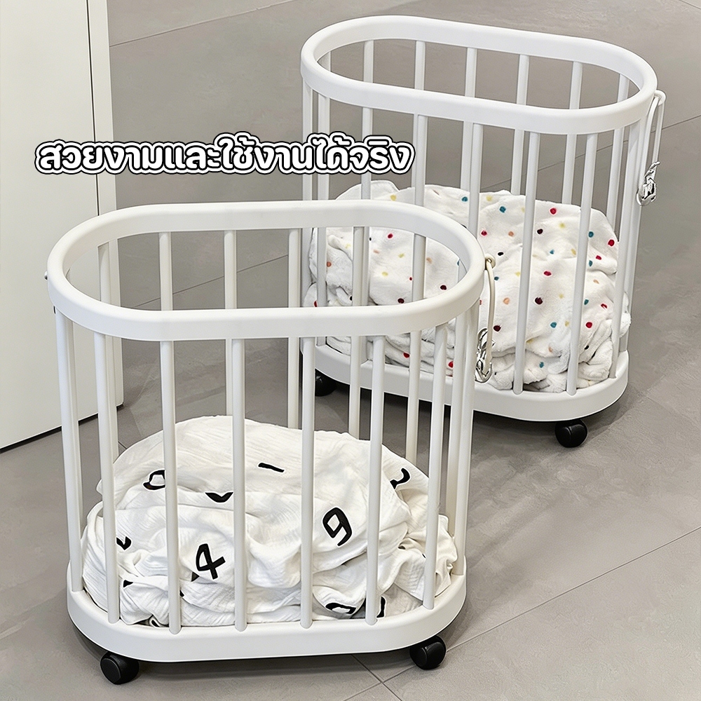 ตะกร้าใส่ผ้าซัก ตะกร้าเก็บของ ตะกร้าพลาสติก ความจุขนาดใหญ่ ครัวเรือนคุณภาพสูง จัดเก็บเสื้อผ้า ใช้ในห้องน้ำและห้องนอน