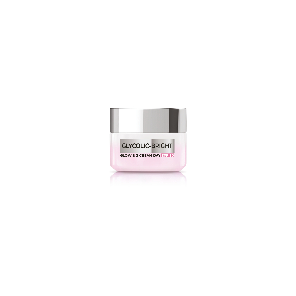 ลอรีอัล ปารีส L'Oréal Paris Glycolic Bright Glowing Cream Day SPF30 เดย์ครีม 15ml ช่วยลดความหมองคล้ำ ป้องกันจุดด่างดำ