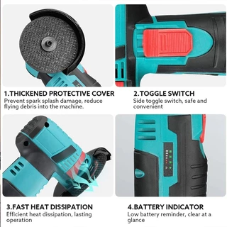 🔥เครื่องบดมุม เครื่องเจียรไร้สาย 12V 3 นิ้ว 750W ความเร็ว 29500rpm พร้อมแบตเตอรี่และใบตัด น้ำหนักเบา พกพา ชาร์จไฟได้ ใช🔥