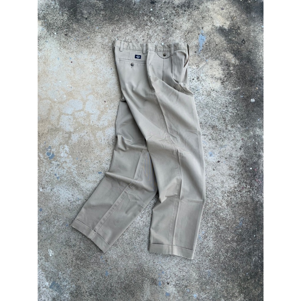 กางเกงด็อกเกอร์ชิโน่สีกากีวินเทจ Dockers Chino Pants Mens Vintage [dockers-free]