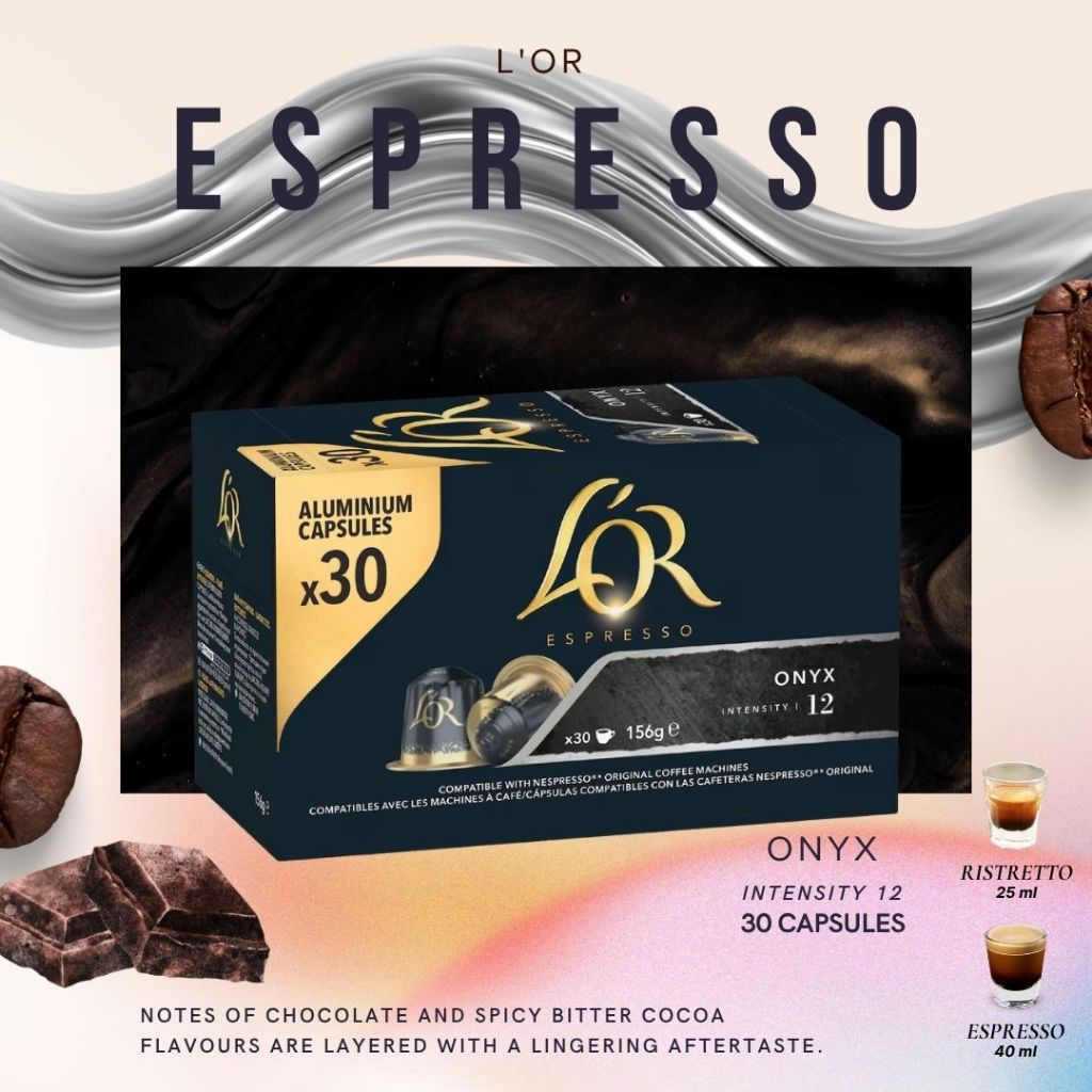🟤 30x L’OR Espresso แคปซูลอลูมิเนียม 30 แคปซูลใช้กับเครื่องชง Nespresso Original Line