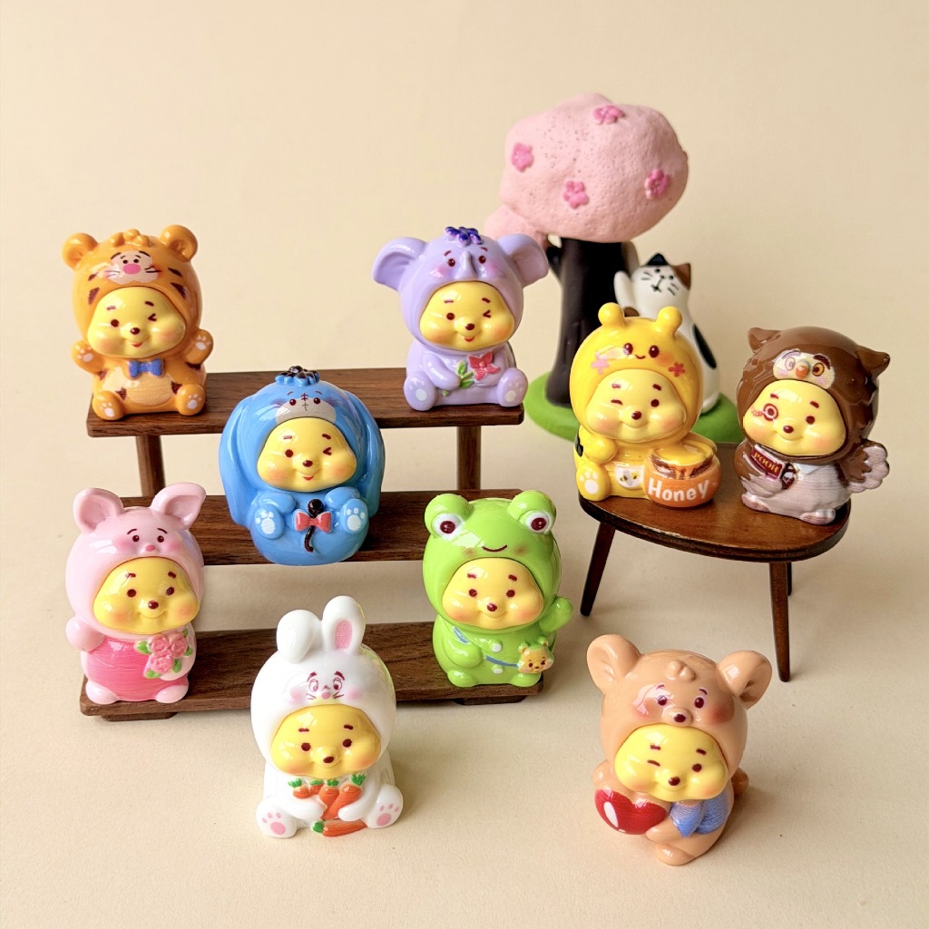 พร้อมส่ง ของตกแต่ง สะสม DIY หมีพูห์และผองเพื่อน (1 SET 9 ตัว)