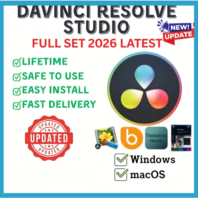 DaVinci Resolve Studio 2026 ตัวเต็ม ถาวร Win/Mac