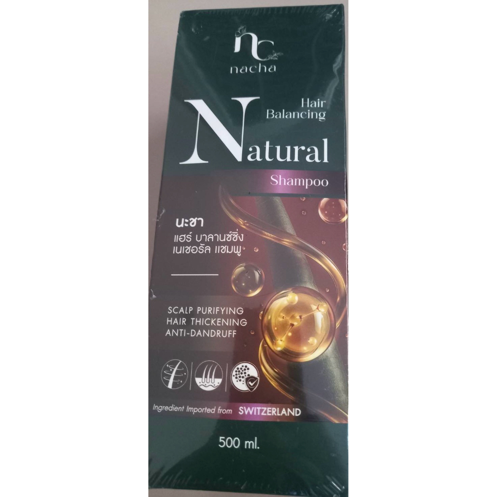 แชมพู สระผม นะชา Natural แฮร์ บาลานซ์ซิ่ง 500 ml