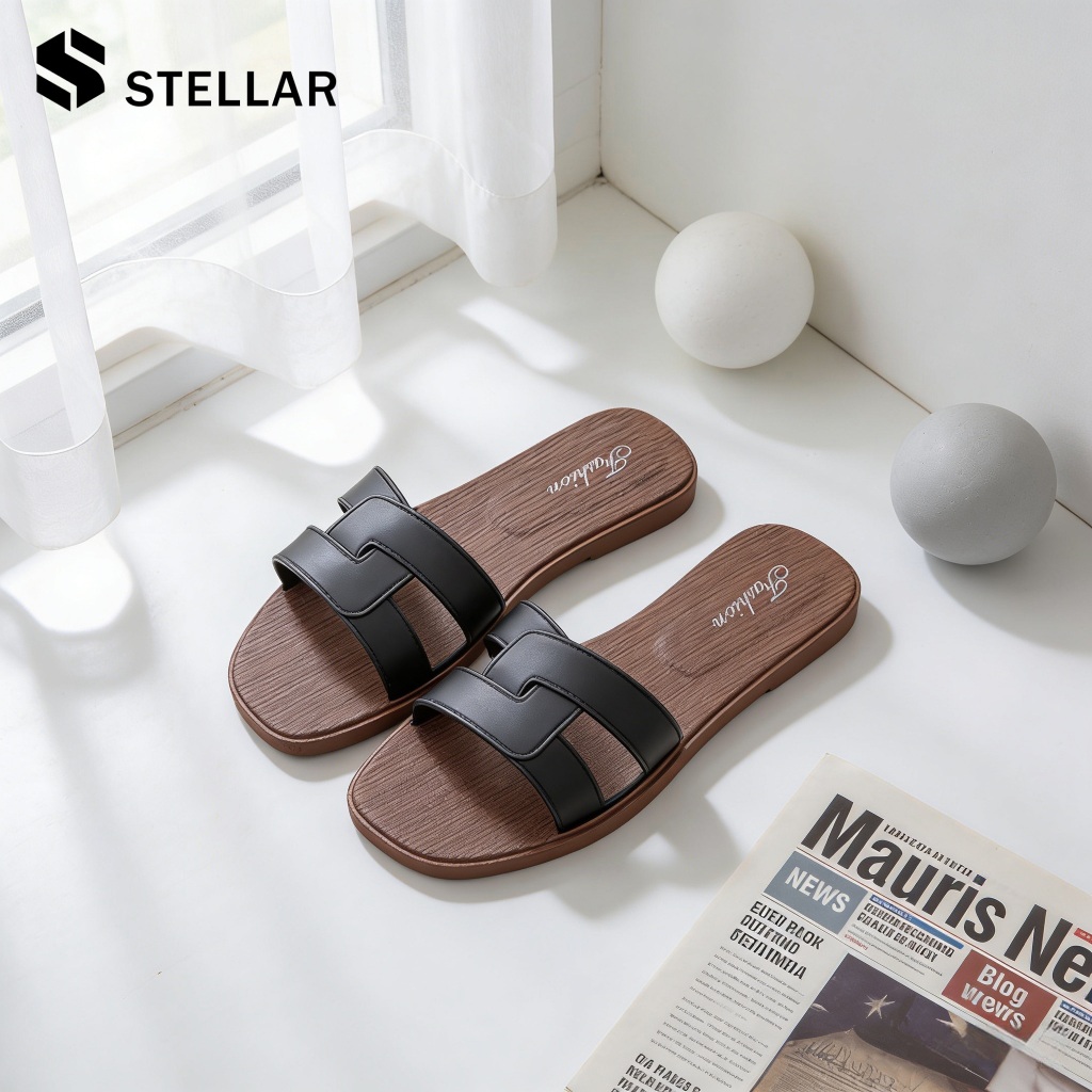 จัดส่งทันที STELLAR รองเท้าแตะสตรีฤดูร้อนแบนกลางแจ้ง high-end ผู้หญิงรองเท้าแตะชายหาดริมทะเล ราคา ถูกที่สุด ดีลบีเคเค แกลเลอรีภาพที่ 7