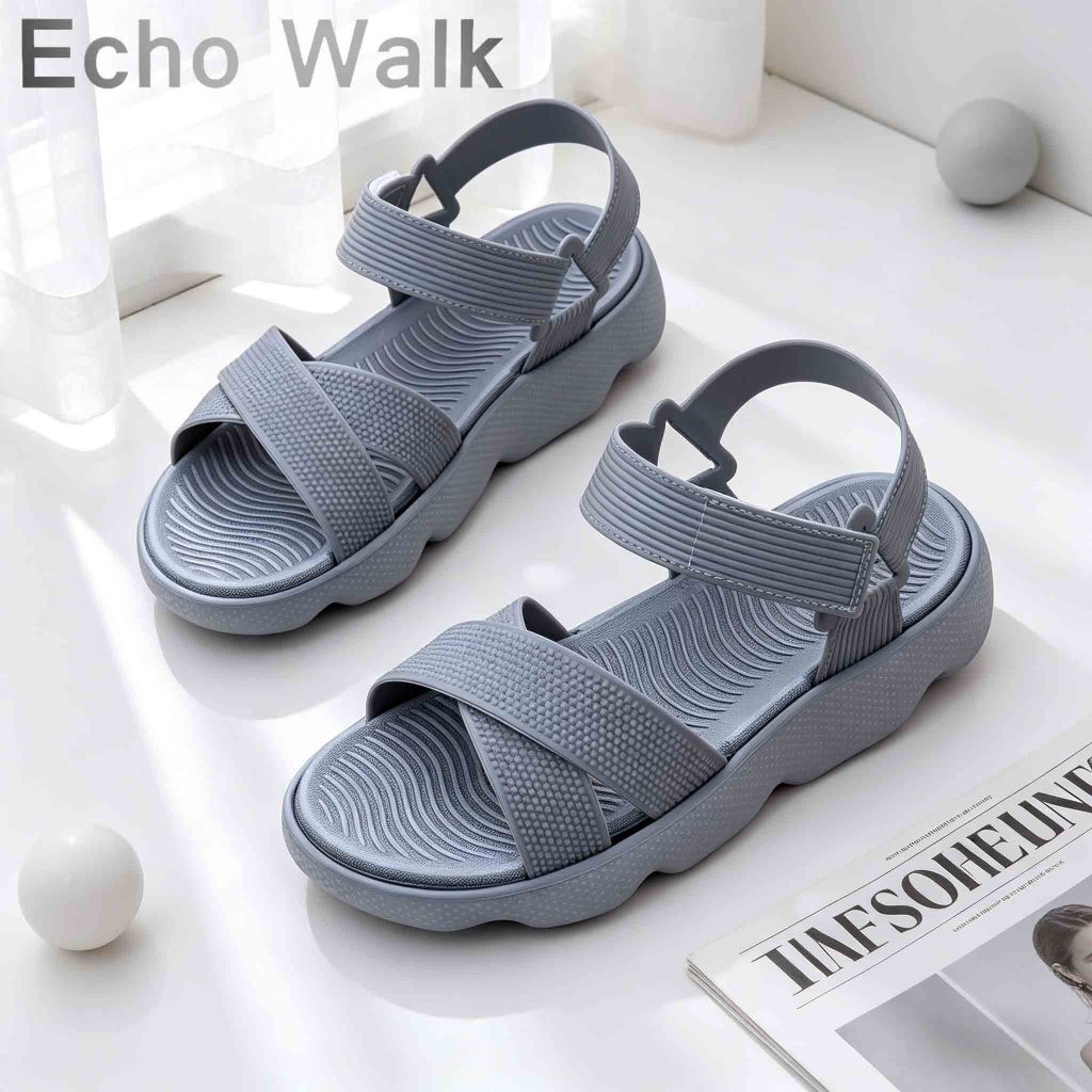 EchoWalk รองเท้าแตะแฟชั่น ใส่สบาย รุ่นใหม่ รองเท้าแตะสไตล์มินิมอล   พร้อมส่ง ราคา ถูกที่สุด ดีลบีเคเค แกลเลอรีภาพที่ 7