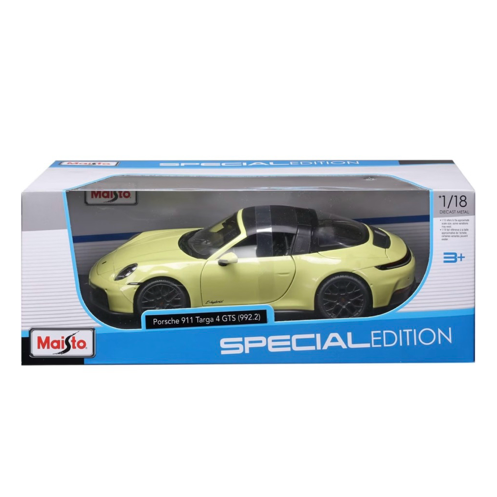 โมเดลรถเหล็ก 1/18 Porsche 911 Targa 4 GTS (992.2) [Maisto]