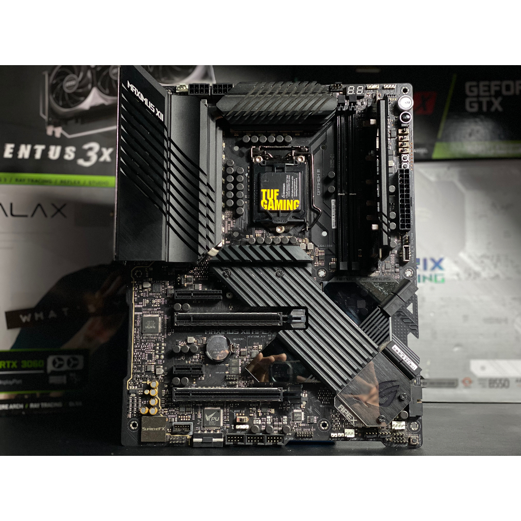 🌟MAINBOARD (เมนบอร์ด)Z490 1200 ASUS ROG MAXIMUS XII APEX มือสอง🌟🖥️✅