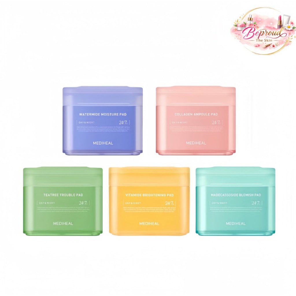Toner Pad 100แผ่น สำหรับผิวแพ้ง่าย ผิวมัน ผิวแห้ง Madecassoside Watermide Retinol Teatree Vitamide