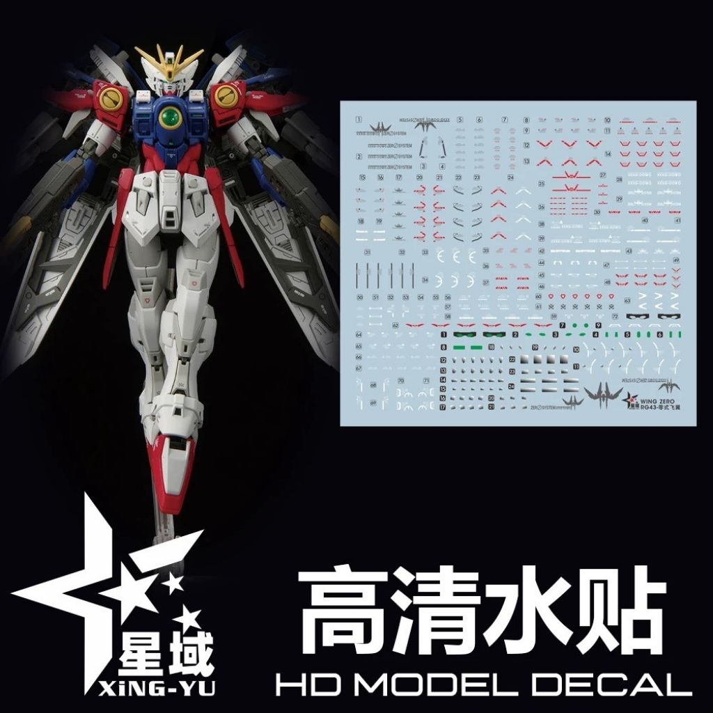 RG Wing Gundam Zero HD Model Decal