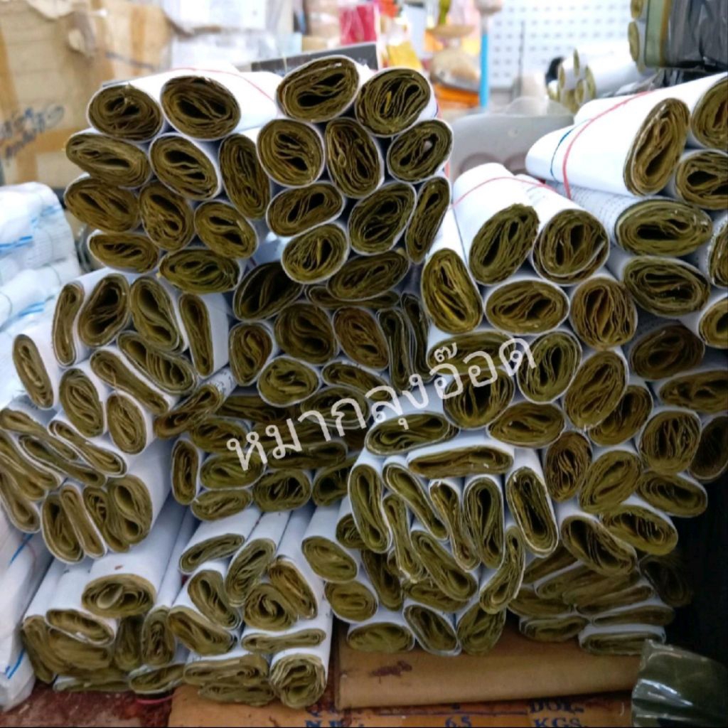 ใบตองแห้ง ตองอ่อนอบ 72ใบ กลิ่นหอม รองภาชนะ ทำกระทงใส่เครื่องเซ่นไหว้