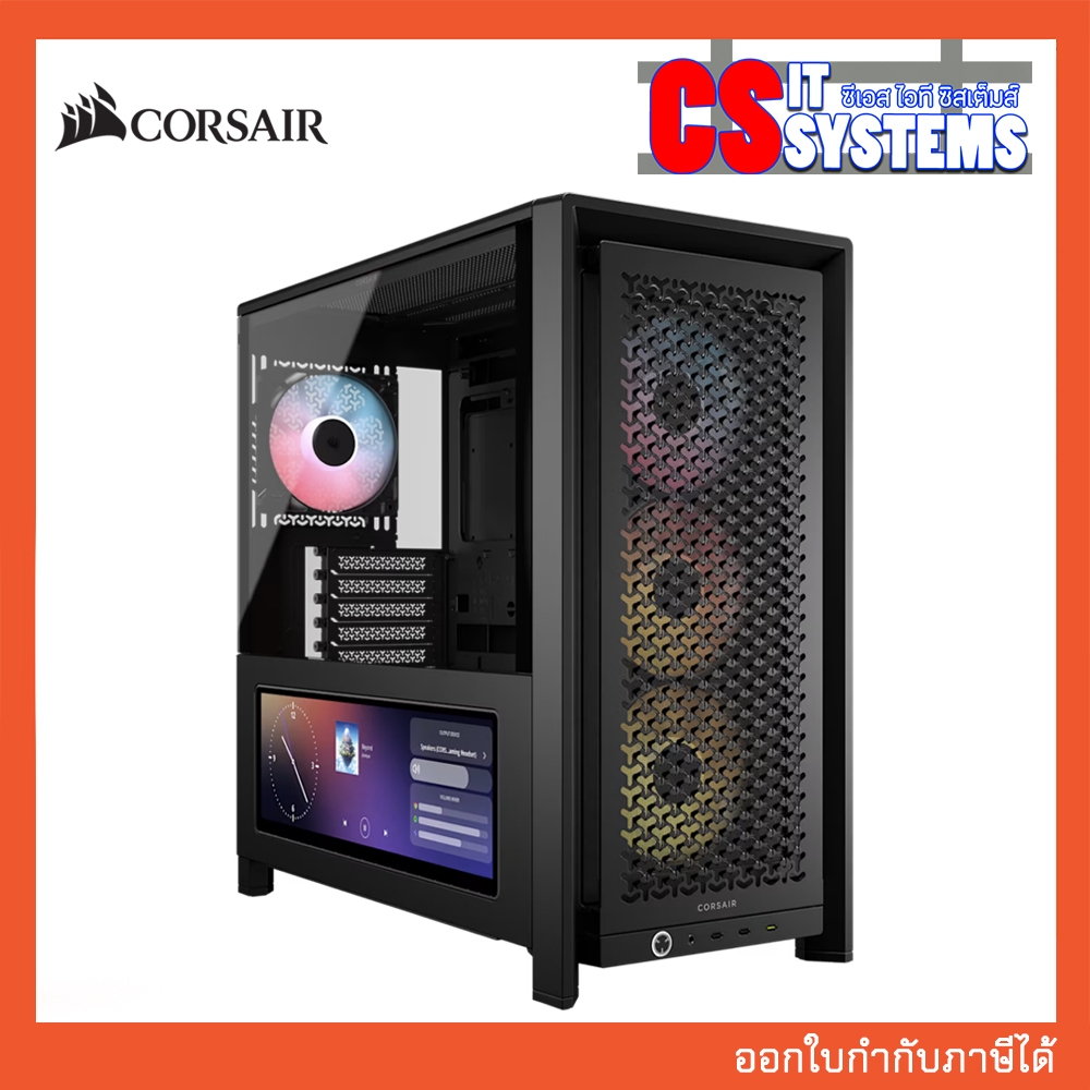 CASE CORSAIR 4000D FRAME LCD RS XENEON EDGE & TEMPERED GLASS PANEL BLACK FINISH RS120 ARGB (CC-90113