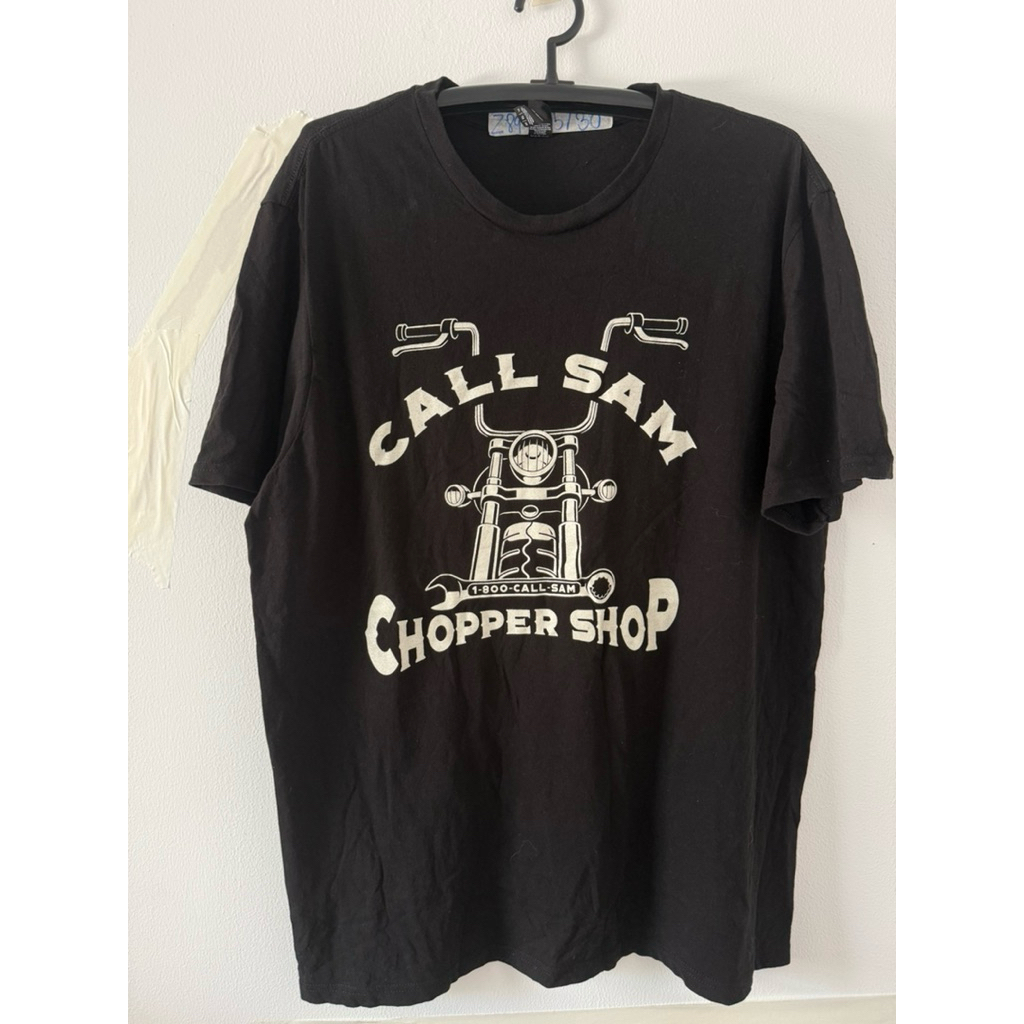 เสื้อยืดมือสองลาย CALL SAM CHOPPER SHOP ไซส์ XL | 3ตัว100