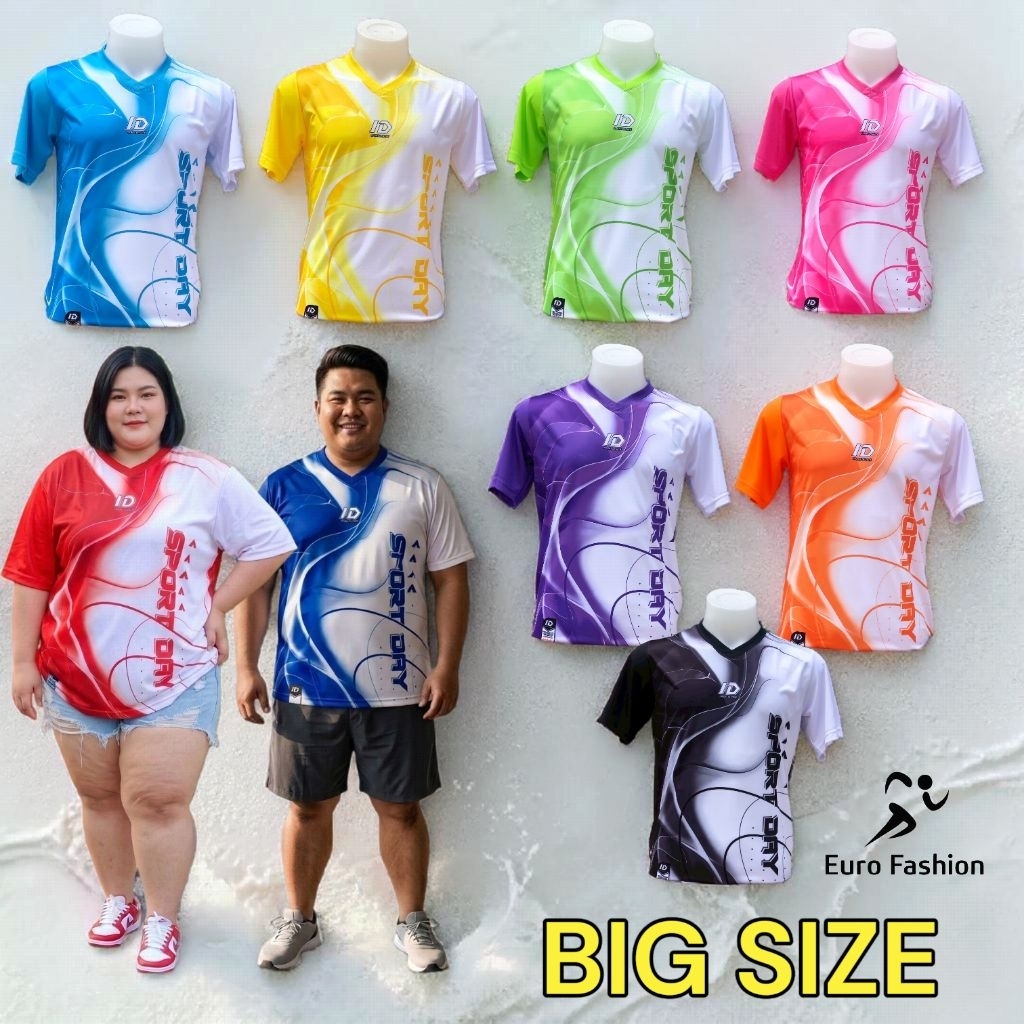 🔥ส่งไวมาก [ไซส์ใหญ่] เสื้อกีฬาคนอ้วน 2XL-8XL รุ่น ID-SS5