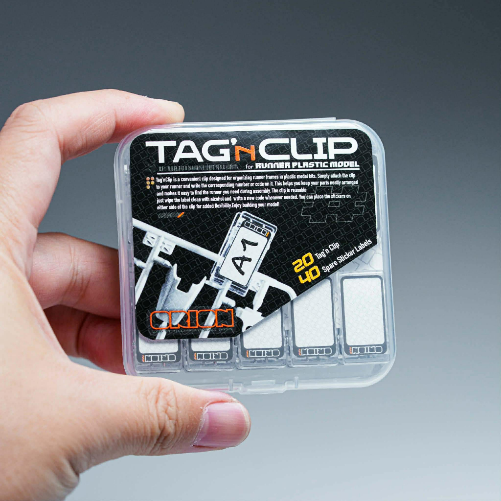 ORION Tag’nClip   เป็นคลิปหนีบแผง Runner สำหรับ plastic Models ของใหม่