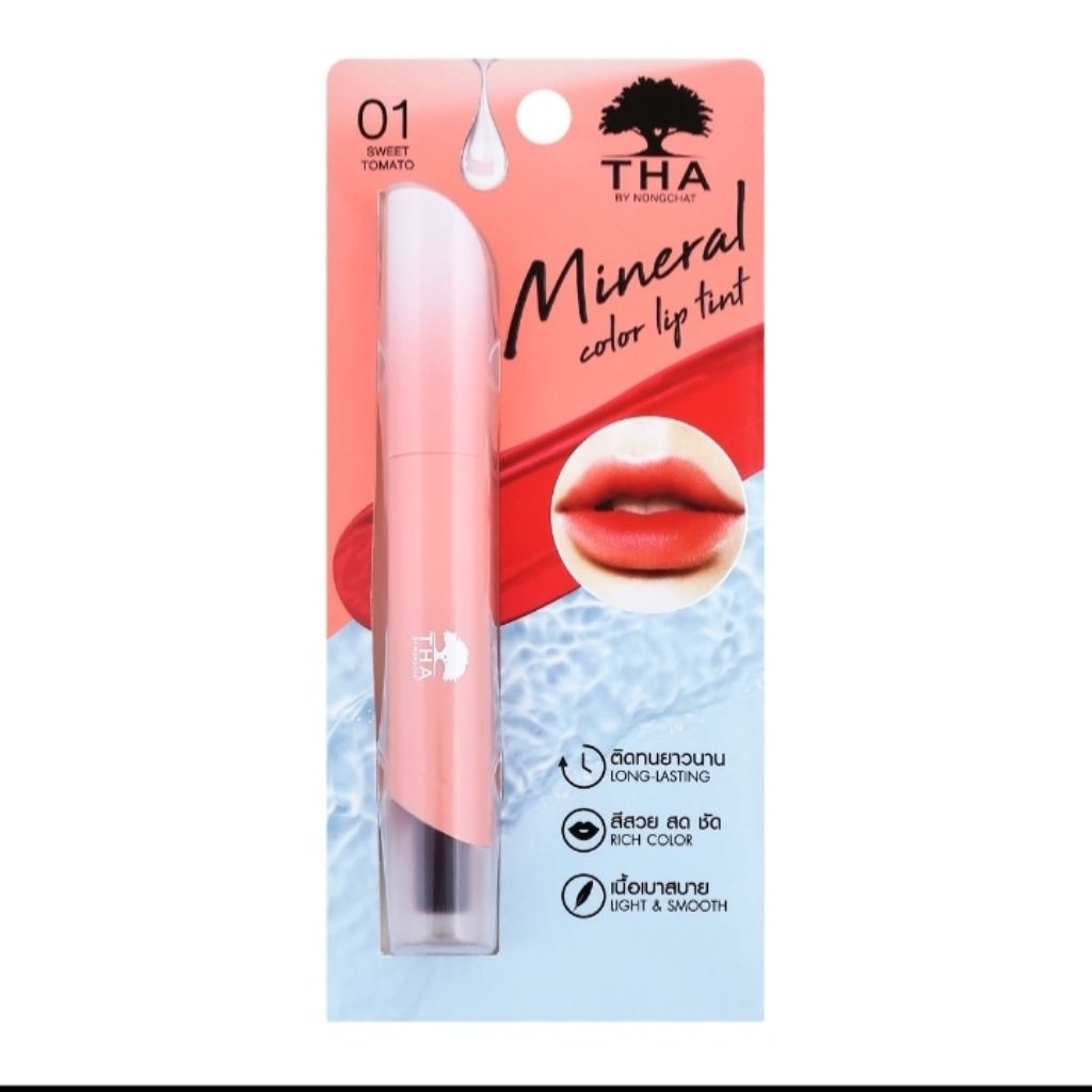 THA BY NONGCHAT Mineral Color Lip Tint สี 01 Sweet Tomato