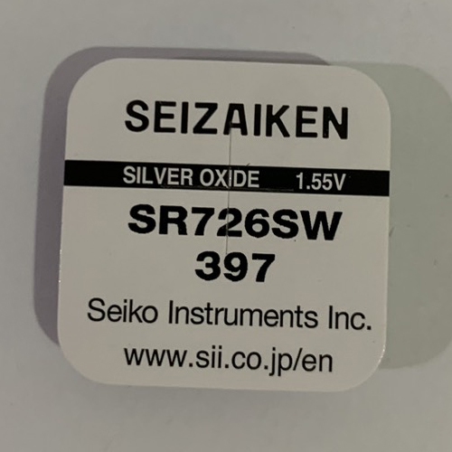 ถ่านกระดุม Seizaiken SR726SW / 397 แบ่งจำหน่าย แบบ 1 ก้อน,5 ก้อน
