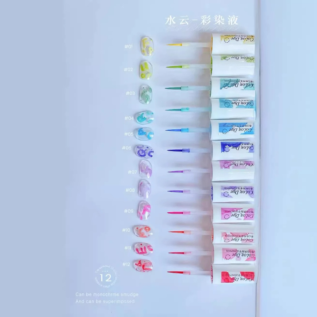 น้ำยามุ้งมิ้งทำลายหินอ่อนโทนสีเข้ม12สี Qingyou sy001
