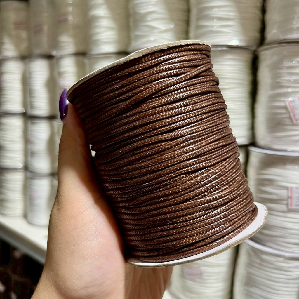 เชือกเทียน เชือก หลากสี ขนาด 2.0mm สำหรับงานร้อย กำไล พวงกุญแจ DIY