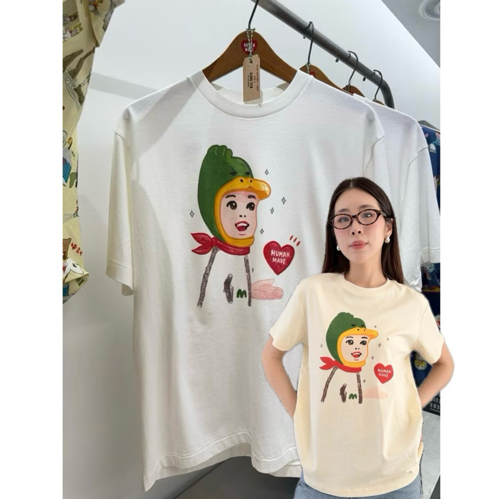Human made T-shirt • เสื้อยืดแขนสั้น รุ่นใหม่ชนช้อปเกาหลีเลยค่า น่ารักมากกกๆ งานสกรีนหน้าตามแบรนด์ดัง