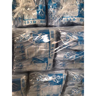 ส้อมส้มตำ (ส้อมเล็ก) สีขาว 10 ห่อ 500 อัน ตราม้าน้ำ