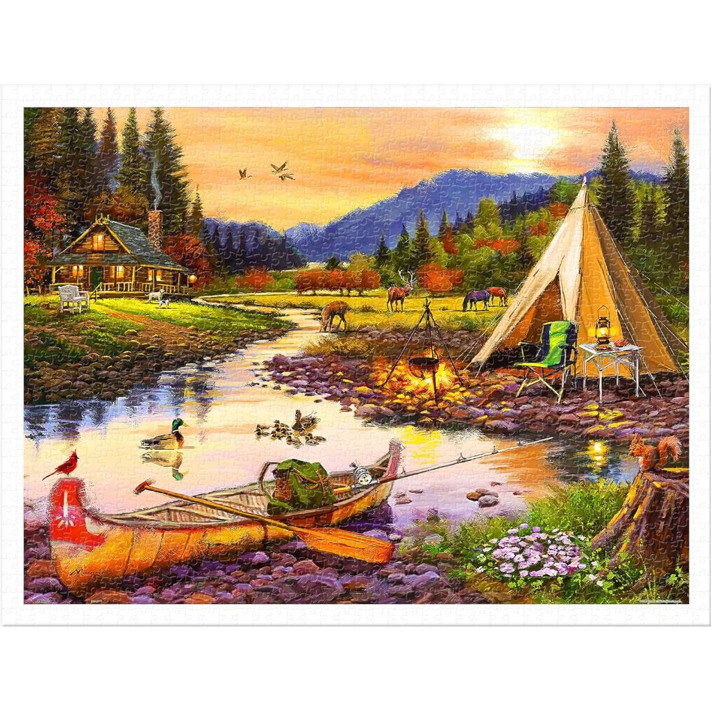 จิ๊กซอว์ Pintoo - Golden Haven Camp by The Macneil Studio ขนาด 1200 ชิ้น ตัวต่อเป็นพลาสติก Jigsaw Pu