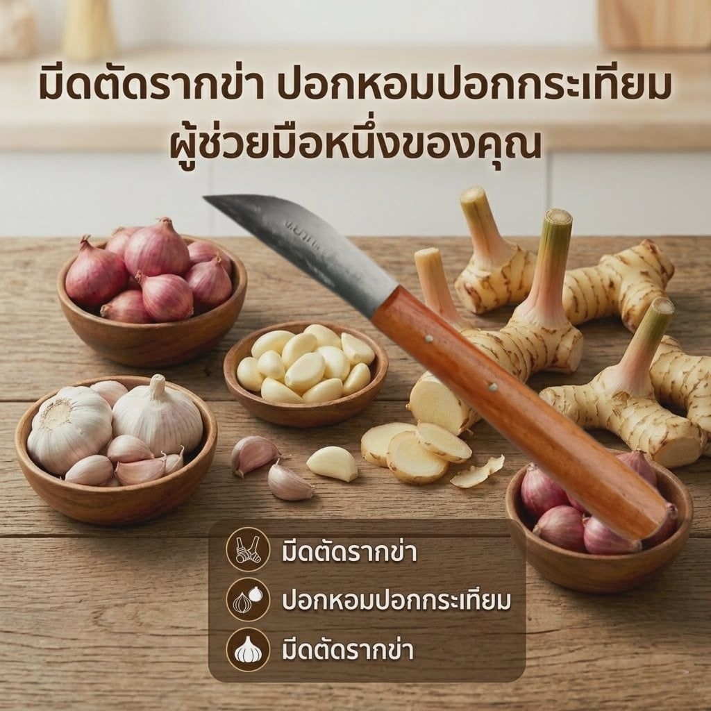 มีดเจียนหมาก มีดปอหกระเทียม มีดปอกหอม