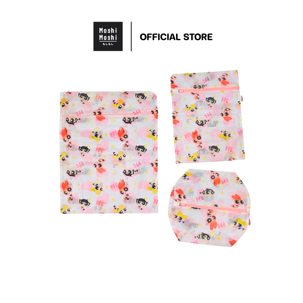 Moshi Moshi ถุงซักผ้าโมชิโมชิ ถุงถนอมผ้า ลาย The Powerpuff Girls ลิขสิทธิ์แท้ รุ่น 6100007822-7824