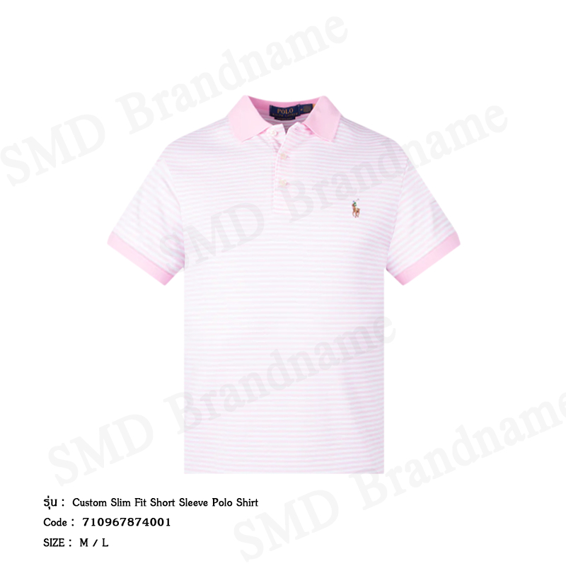 Polo Ralph Lauren เสื้อโปโลผู้ชาย รุ่น Custom Slim Fit Short Sleeve Polo Shirt Code: 710967874001 ราคา ถูกที่สุด ดีลบีเคเค