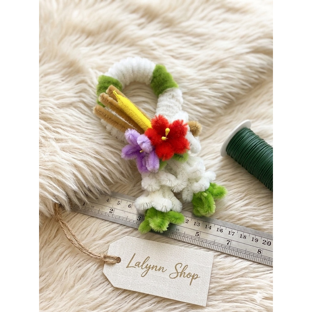(พร้อมส่ง) มาลัยไหว้ครู ลวดกำมะหยี่ สดใส สวยงาม ไม่เหี่ยวเฉา