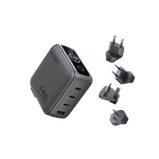 AUKEY หัวชาร์จเร็ว Nova Series GaN Charger 140W / 100W / 65W หัวปลั๊กเปลี่ยนได้ (EU/UK/US/TH)