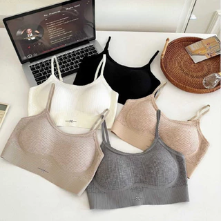 เสื้อชั้นในผู้หญิง บราไร้ขอบ รุ่น8803 บราสายเดี่ยว ฟองน้ำในตัว ปรับสายได้ ชุดชั้นในผู้หญิง เสื้อผ้าระบายอากาศได้ดี