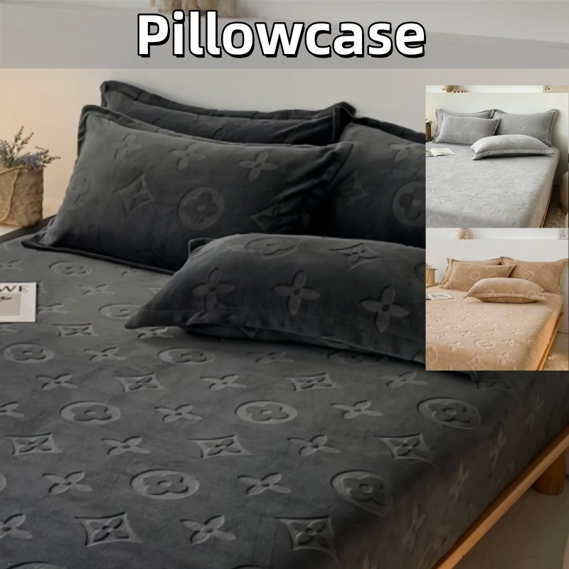 ปลอกหมอน  Pillowcase สีพื้น มีซิป  (1 คู่) ขนาด 48x74 cm ซักทําความสะอาดได้