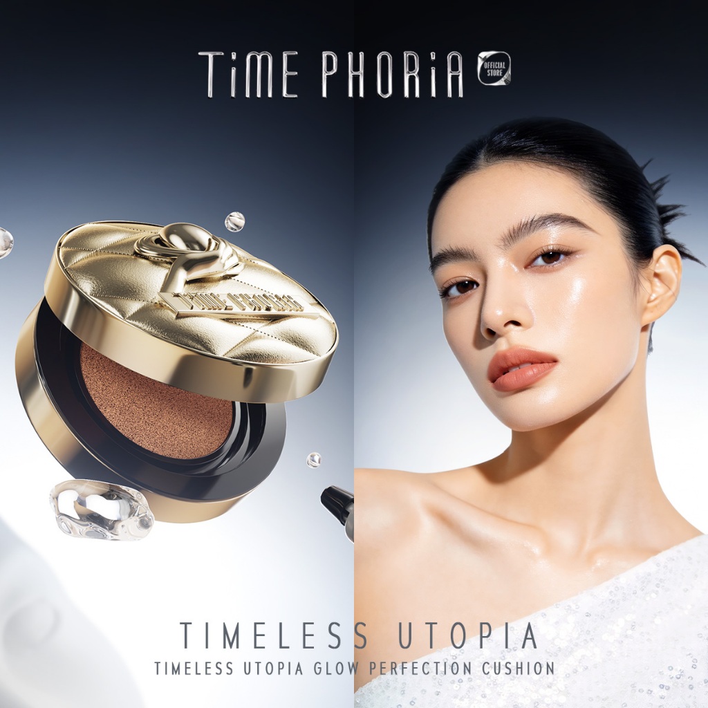 Time Phoria Timeless Utopia Glow Perfection Cushion คุชชั่นรองพื้นโกลว์ ปกปิด กันน้ำ ติดทน
