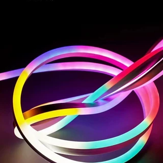 ไฟ LED Strip Neon RGB IC ไฟนีออนไฟเส้นเปลี่ยนสีโหมด พร้อมแอปและรีโมท โหมดซิงค์เพลงกันน้ำ สำหรับตกแต่งห้องนอน กลางแจ้ง