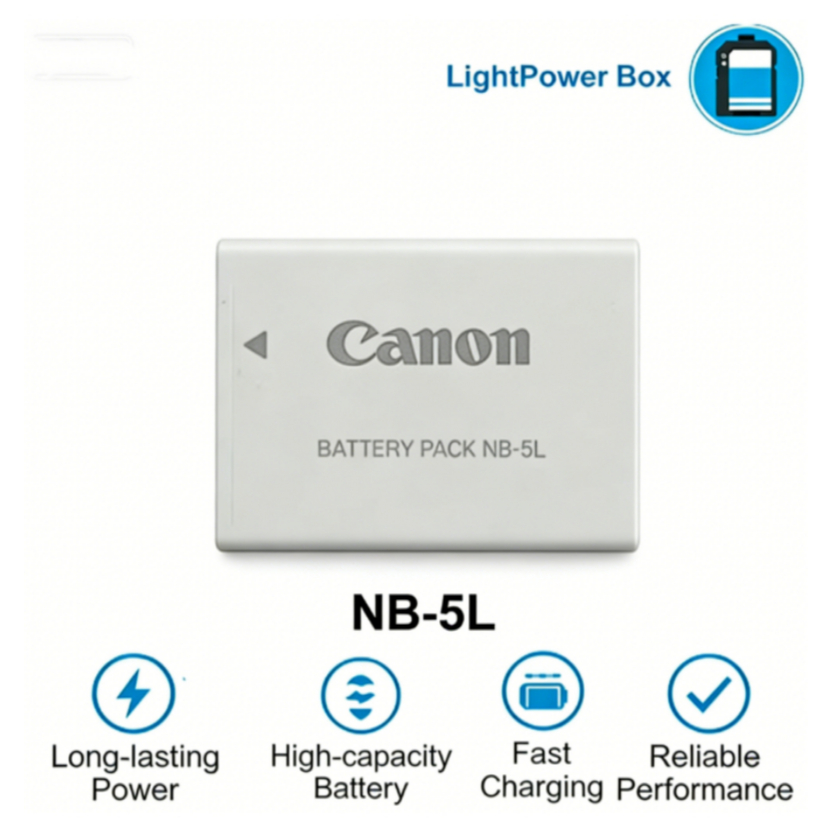 NB-5L แบตเตอรี่กล้อง Canon IXY Digital 1000 800 IS 810 IS 820 IS 830 IS 900 IS 910 IS 920 IS 95 IS IXUS 800 850 860 870