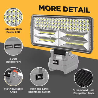 LED ไฟฉาย osuka ไฟ สปอร์ตไลท์ ไร้สาย แบตเตอรี่ พกพา โคมไฟไร้สาย สปอตไลท์ ไฟแบตเตอรี่ ไฟฉายแบต for Makita MASARU โอซู