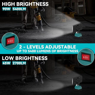 LED ไฟฉาย osuka ไฟ สปอร์ตไลท์ ไร้สาย แบตเตอรี่ พกพา โคมไฟไร้สาย สปอตไลท์ ไฟแบตเตอรี่ ไฟฉายแบต for Makita MASARU โอซู