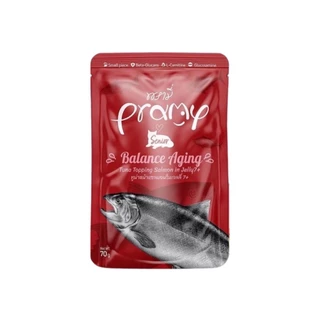 Pramy พรามี่ อาหาร เปียกแมว สูตร แมวโต ลูกแมว แมวแก่ ทุกรสชาติ ทูน่า แซลมอน ไก่ 1 ซอง ขนาด 70g